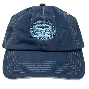 San Diego Zoo & Safari Park Adjustable Blue Cotton Ball Cap